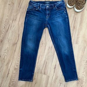 EUC Silver Suki skinny crop jeans. 31x25